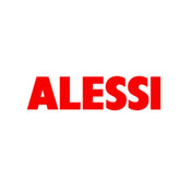 Alessi Logo, roter Markenschriftzug für Design-Küchenprodukte