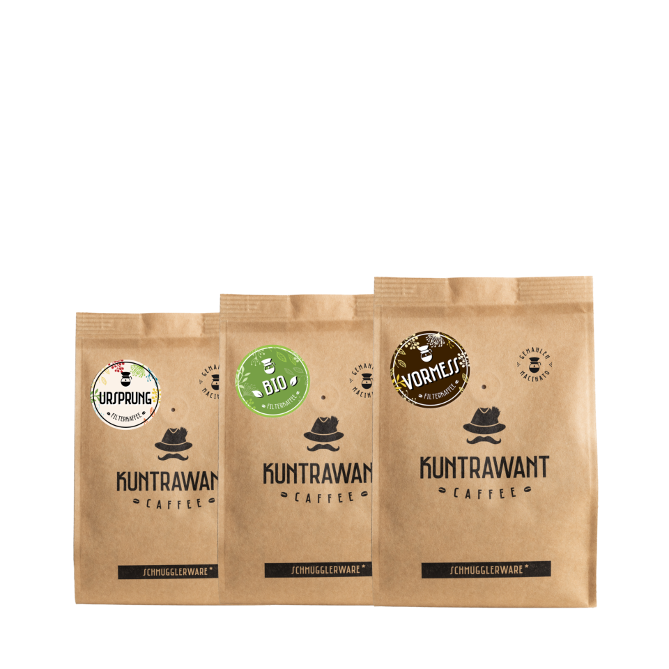 Schmuggler Filterkaffee Set mit 3 Filterkaffees Gemahlen