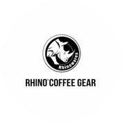 Rhino Coffee Gear Logo, Rhinowares Markenzeichen mit Nashorn-Emblem
