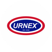Urnex Logo, blau-rotes Markenzeichen seit 1936