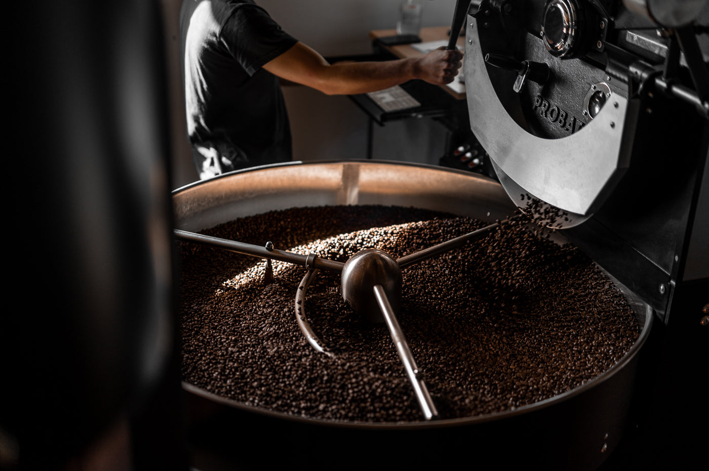 Das Kaffee rösten