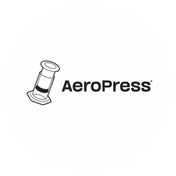 AeroPress Logo mit Illustration der Kaffeepresse