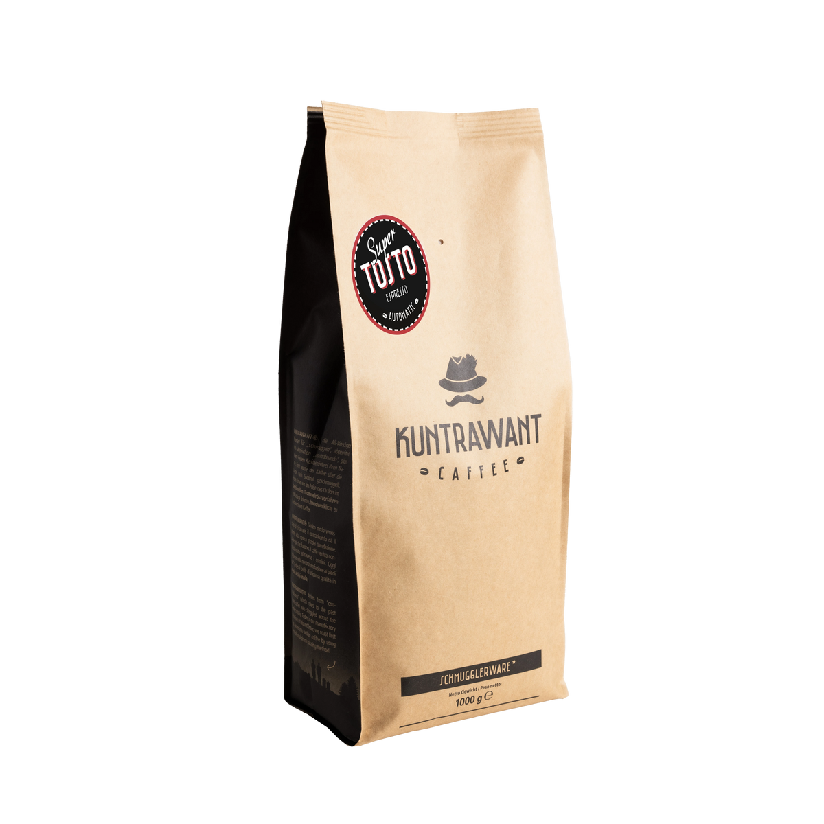Super Tosto 50% Arabica 50% Robusta 1000g Seitlich