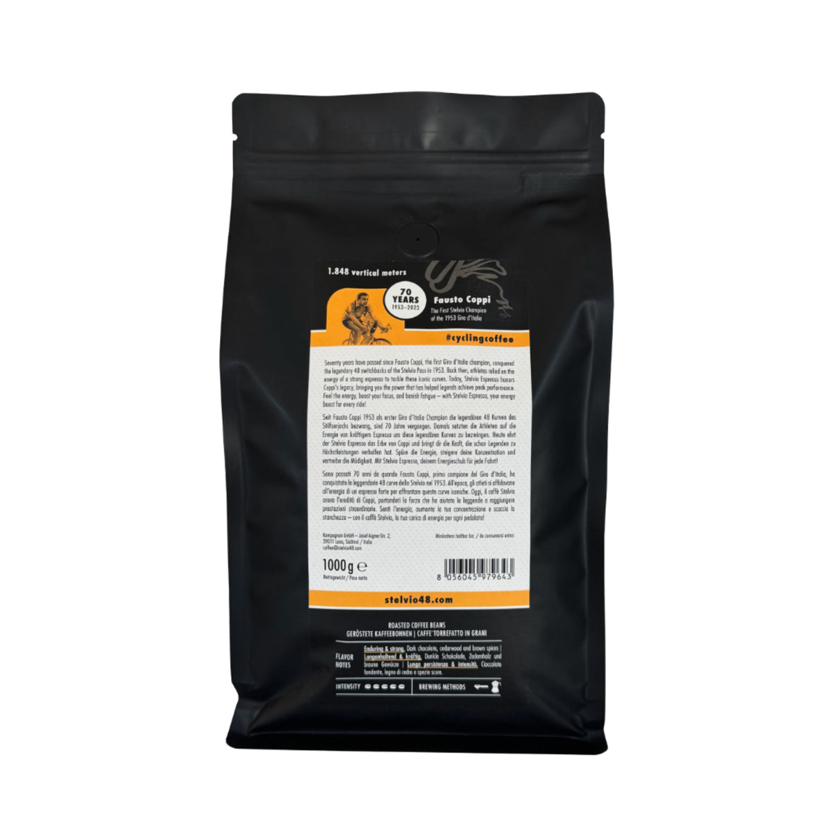 STELVIO | Endurance  Espresso | Bohnen 1000g